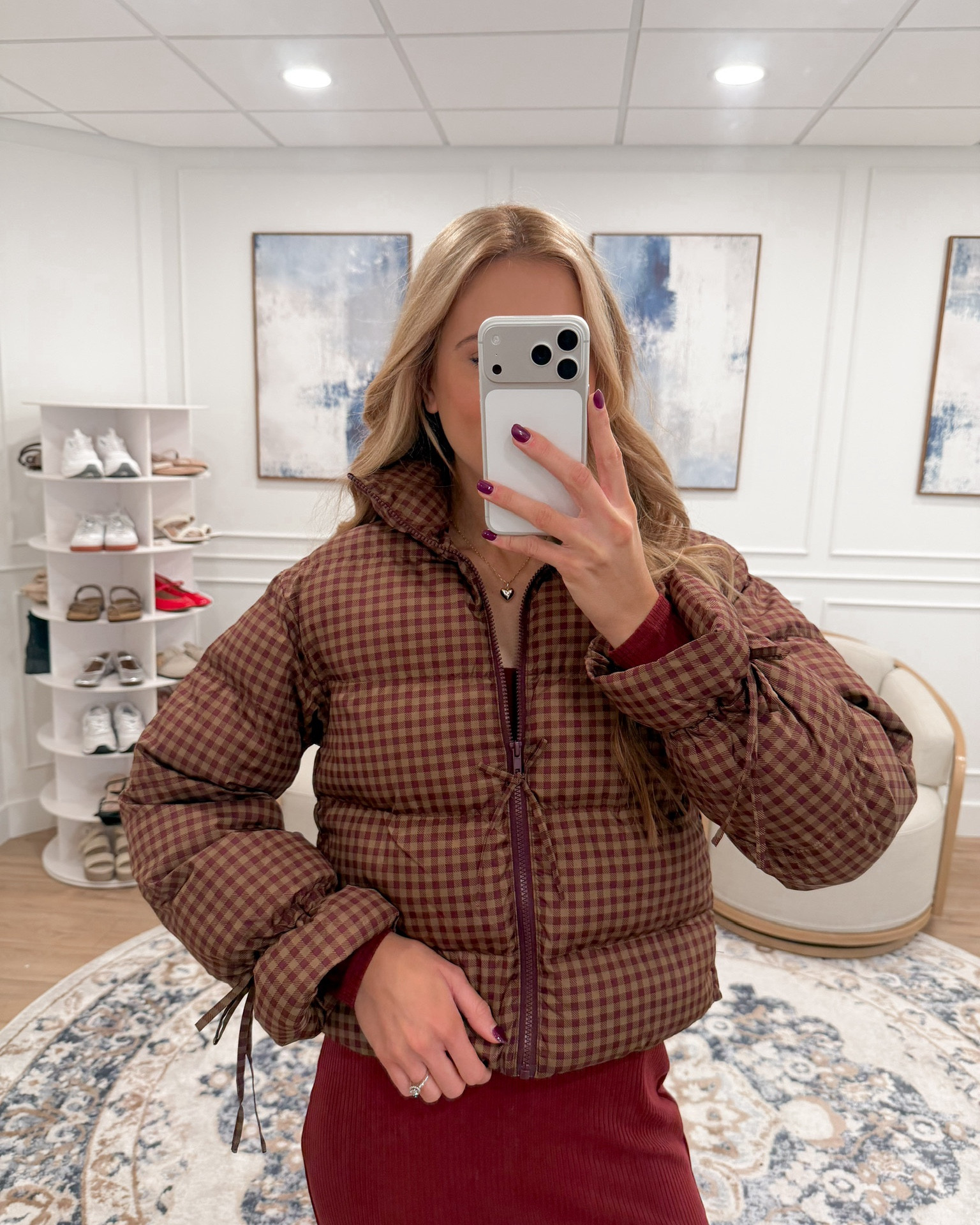 This Target puffer is giving all the fall vibes 🍂 Love the cozy check print and cropped fit — perfect for layering over sweaters or dresses. Comes in a few colors and feels way more expensive than it is! 🤎

#LTKStyleTip #LTKFindsUnder50 #LTKSeasonal