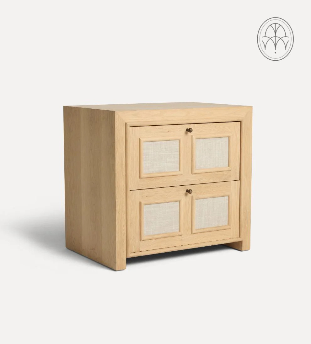 Venice White Oak Large Nightstand | Le Maé
