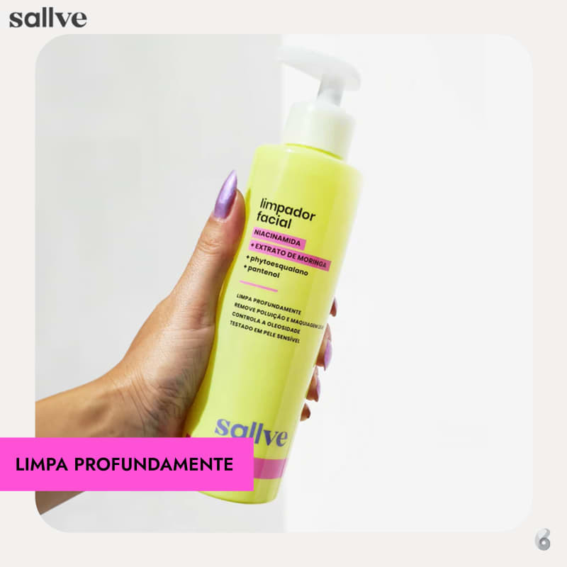 Sallve Limpador Facial
             - Gel de Limpeza 300ml | Beleza Na Web (BR)