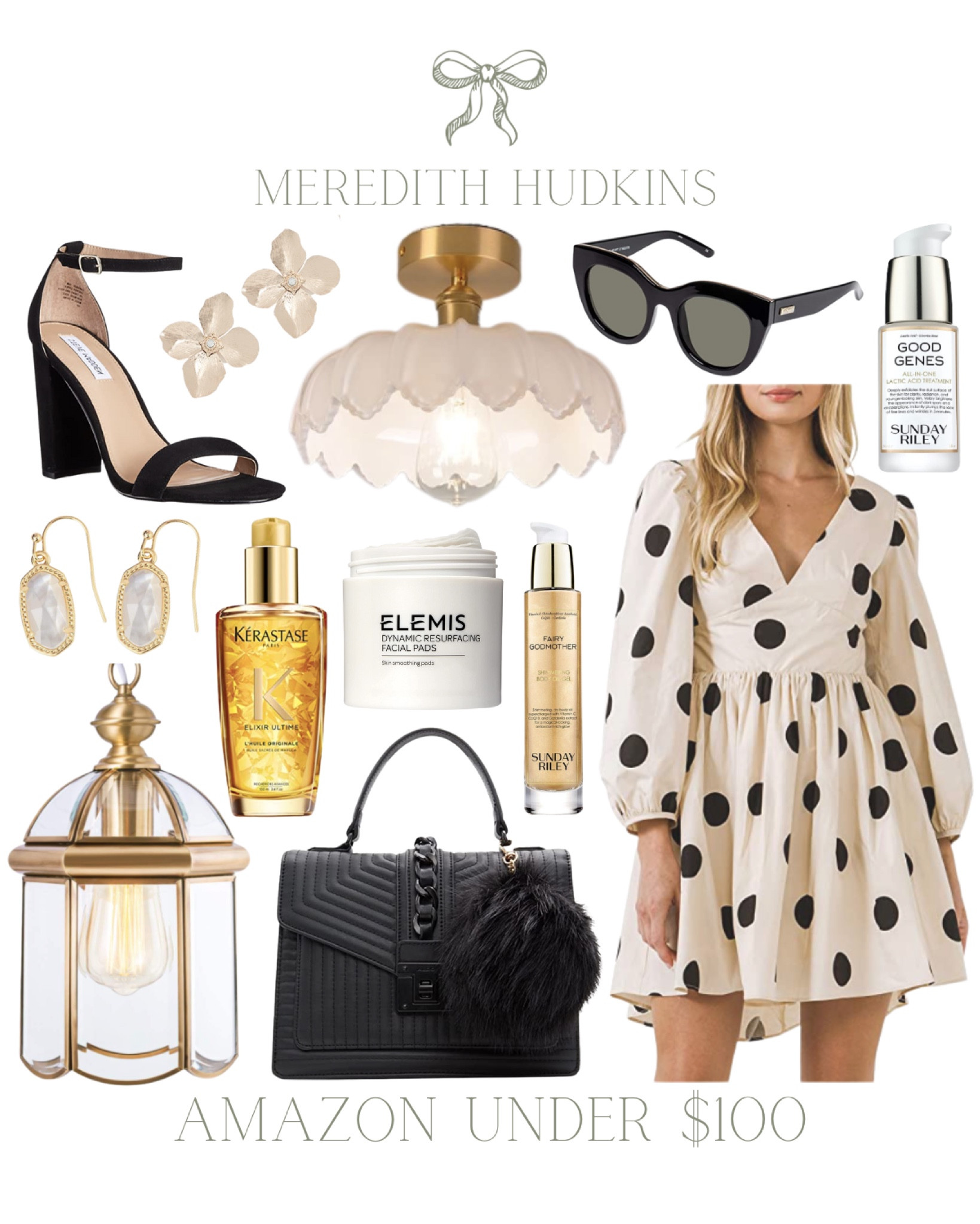 English factory, mini dress, polkadot dress, Steve Madden black heels, Kendra Scott earrings, semi flush mount, pendant, black handbag, purse, Sunday Riley, beauty, black sunglasses, women’s sunglasses, spring fashion, formal wear, wedding guest dress, Elemis, Amazon 

#LTKunder100 #LTKhome #LTKstyletip