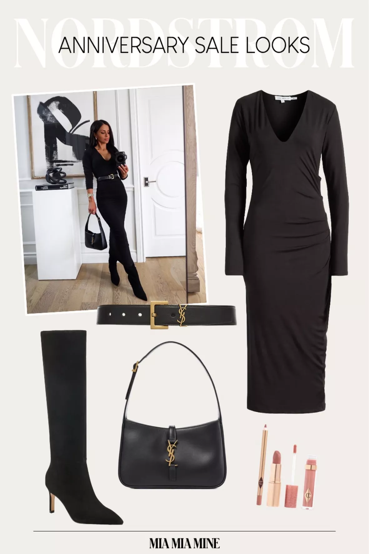 Gathered Side Long Sleeve Dress curated on LTK
