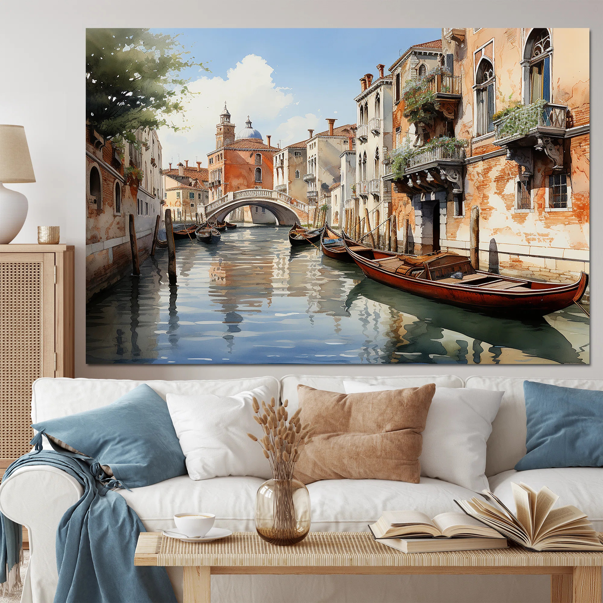 Italy Venetian Canals I - Cityscapes Wall Art Living Room | Wayfair North America