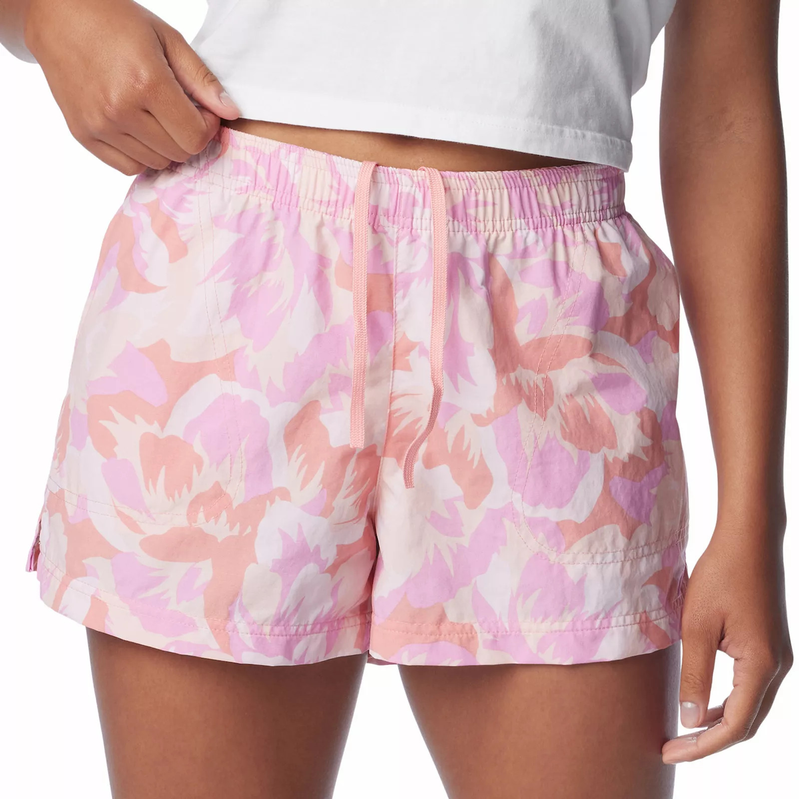 Women's Columbia Sandy River II Print Shorts, Size: XL, Pink Rose Peonies | Kohl's