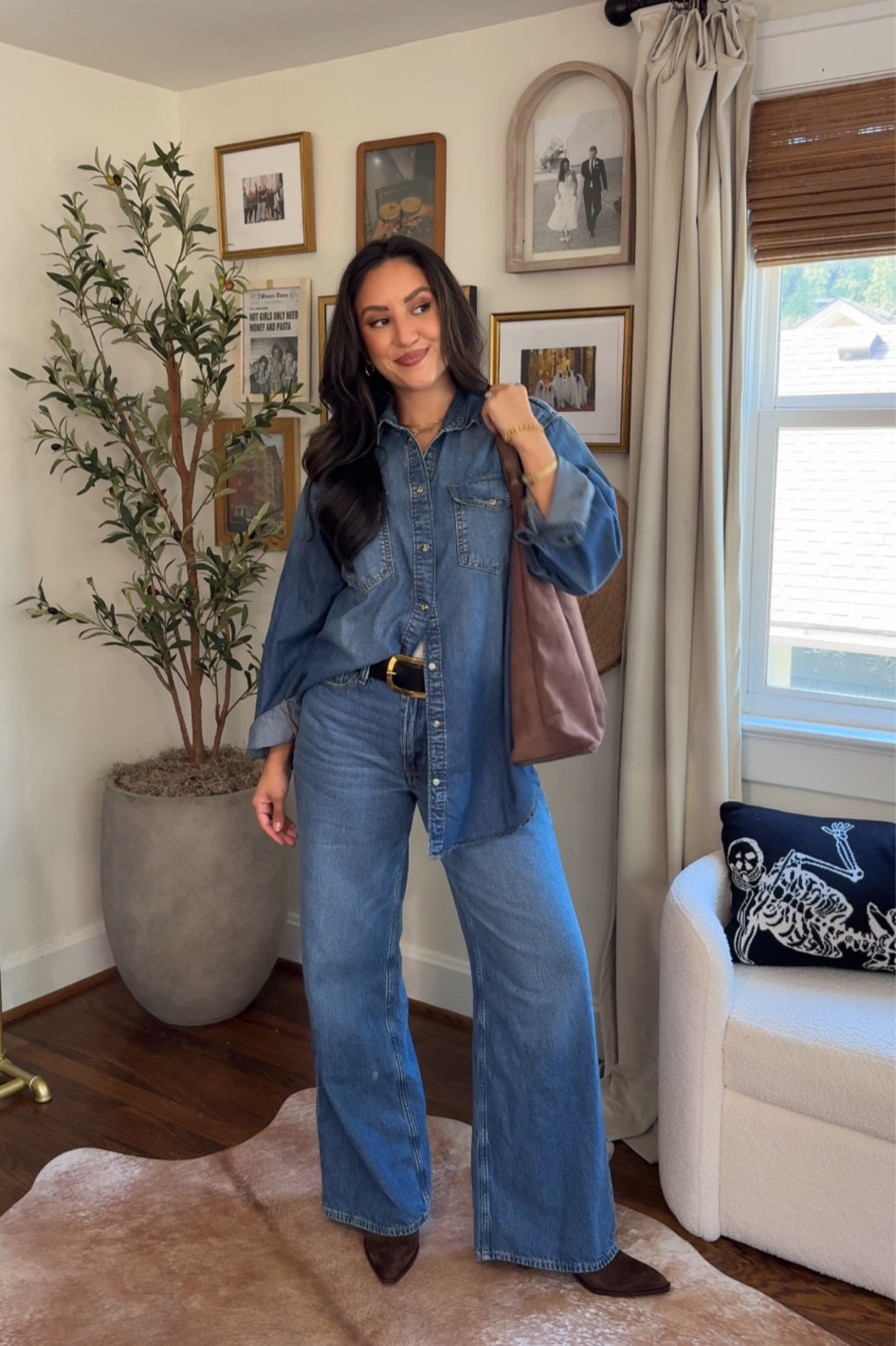 Denim on denim layering for fall!

Sizing:
Jeans- 27 short
Top- small
Boots- 8

#LTKVideo #LTKStyleTip #LTKSeasonal