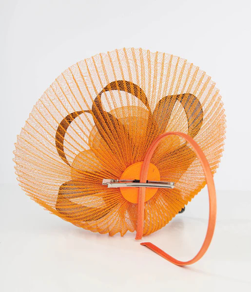 Unique Vintage 1930s Orange & Black Halloween Fascinator | UniqueVintage