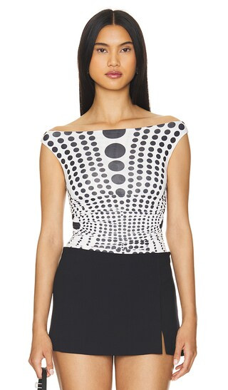 Porscha Bodysuit in Illusion Dot | Revolve Clothing (Global)