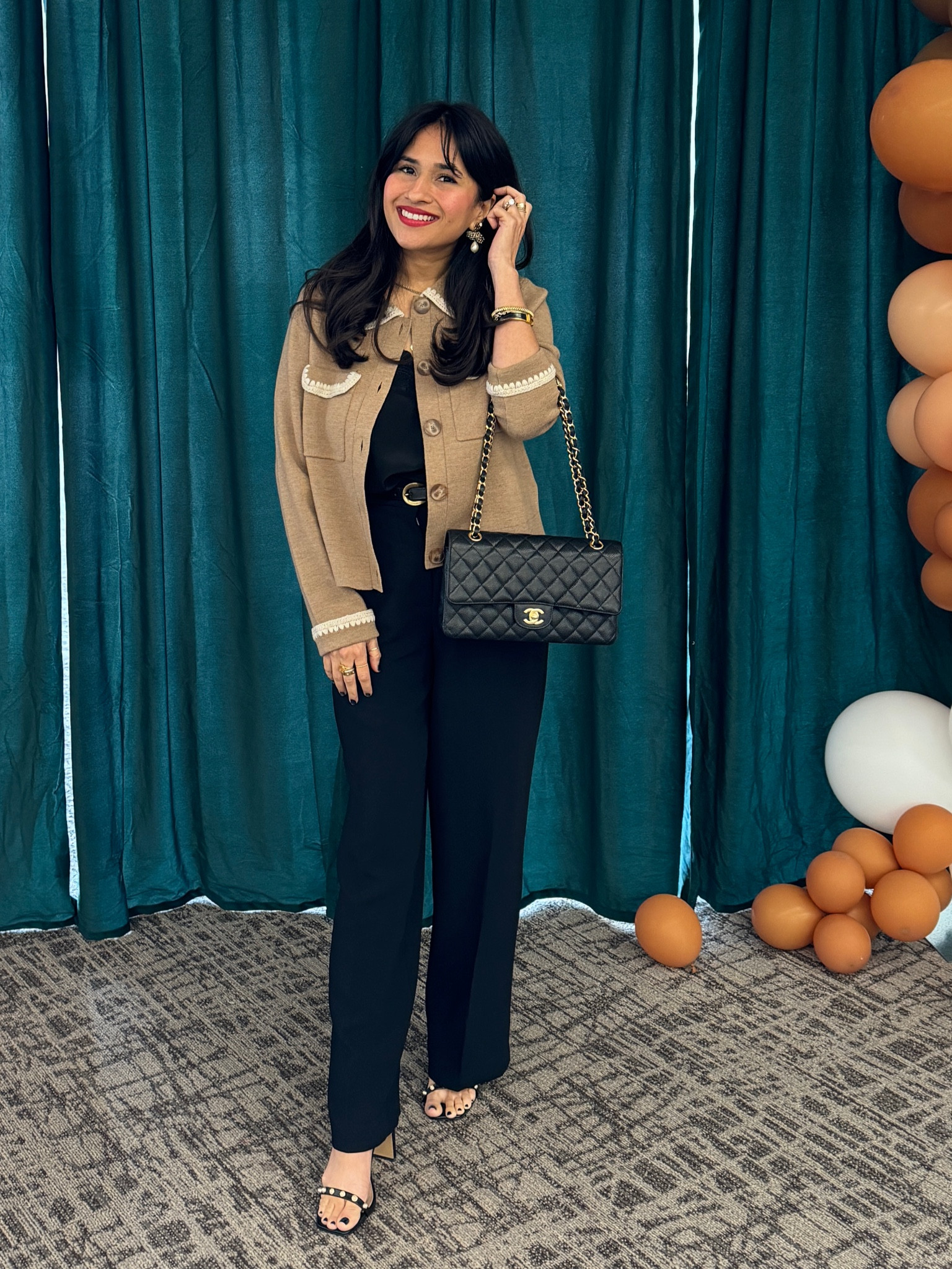 Work outfit, business casual, going o ur outfit idea with a classic red lip. Love this Sézane staple sweater I have it in two colors! True to size 

#LTKStyleTip #LTKWorkwear #LTKFindsUnder100