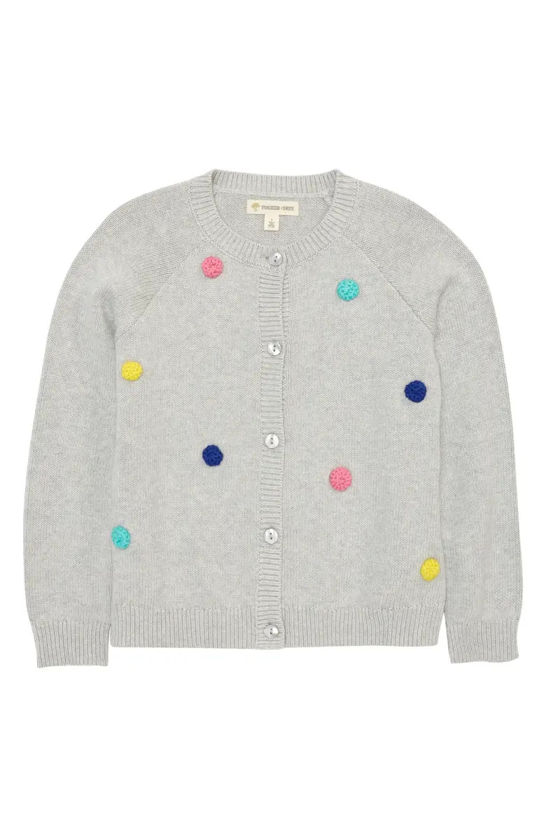 Kids' Pom Pom Cotton Cardigan | Nordstrom