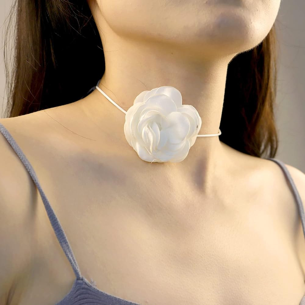 Bethynas Vintage Flower Choker Necklace Gothic Lolita Rose Neck Chain Long Wrap Leather Collar Ti... | Amazon (US)