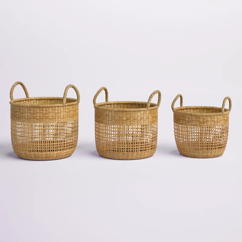 3 Piece Seagrass Basket Set | Wayfair North America
