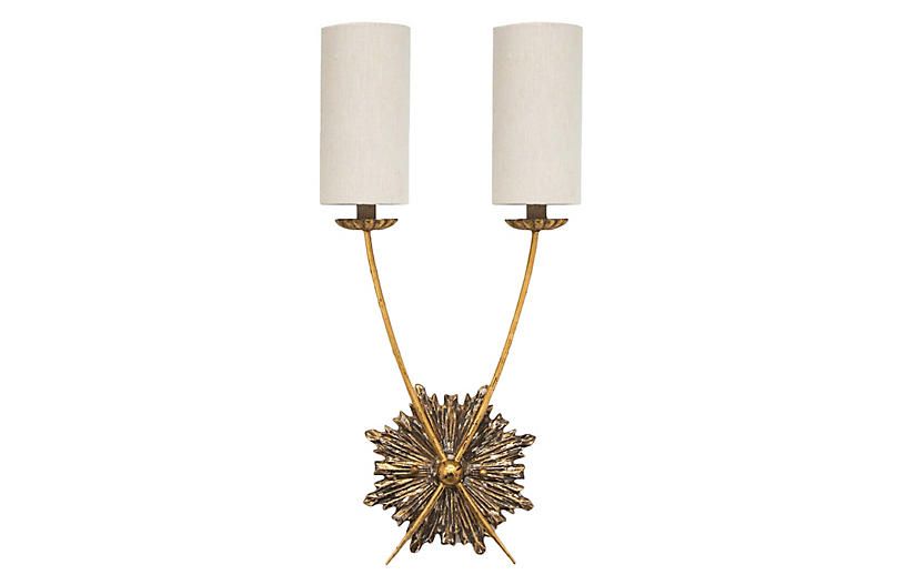 Southern Living Louis Sconce, Antiqued Gold | One Kings Lane