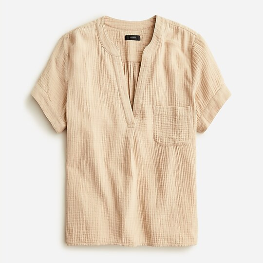 V-neck soft gauze popover | J. Crew US