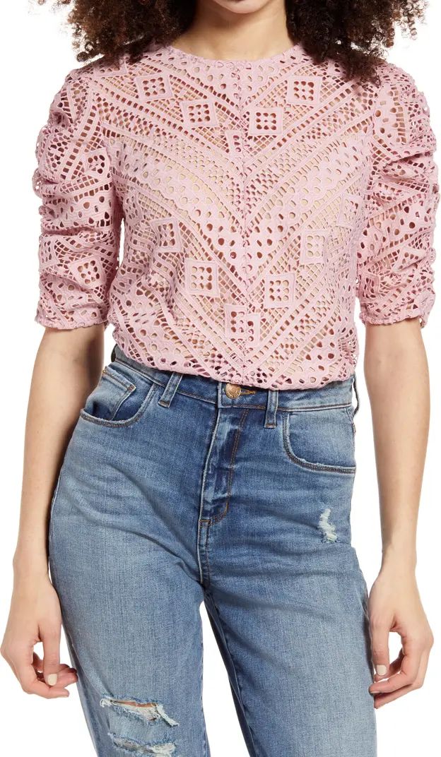 Chevron Stripe Lace Top | Nordstrom