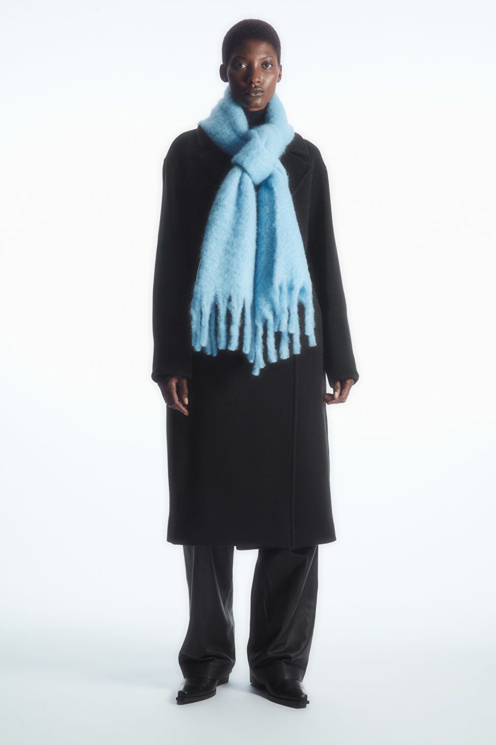 OVERSIZED-SCHAL AUS MOHAIR-MIX - TÜRKIS - Hats Scarves and Gloves - COS | COS (EU)