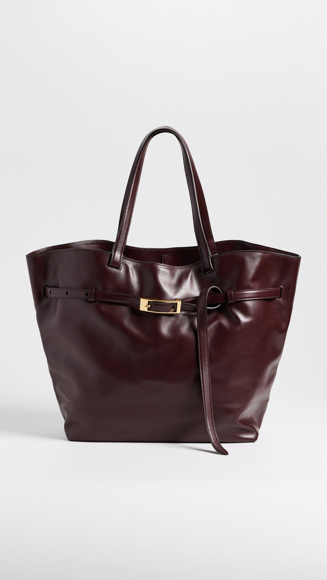 ANINE BING Elly Small Grained Leather Tote Fig One Size | Shopbop