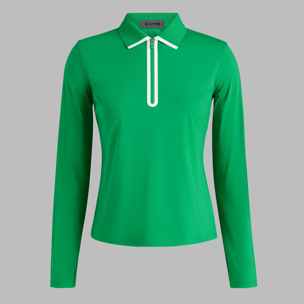 SILKY TECH NYLON LONG SLEEVE 1/4 ZIP POLO | WOMEN'S POLO SHIRTS | G/FORE | G/FORE | GFORE.com