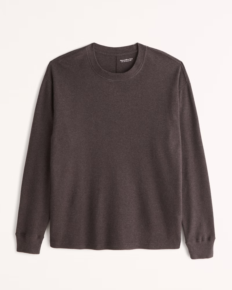 Ribbed Thermal Long-Sleeve Tee | Abercrombie & Fitch (US)