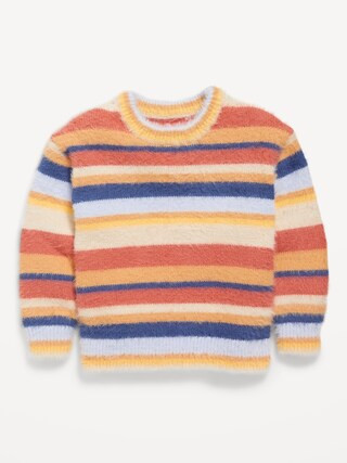 Long-Sleeve Striped Eyelash Sweater for Toddler Girls | Old Navy (US)