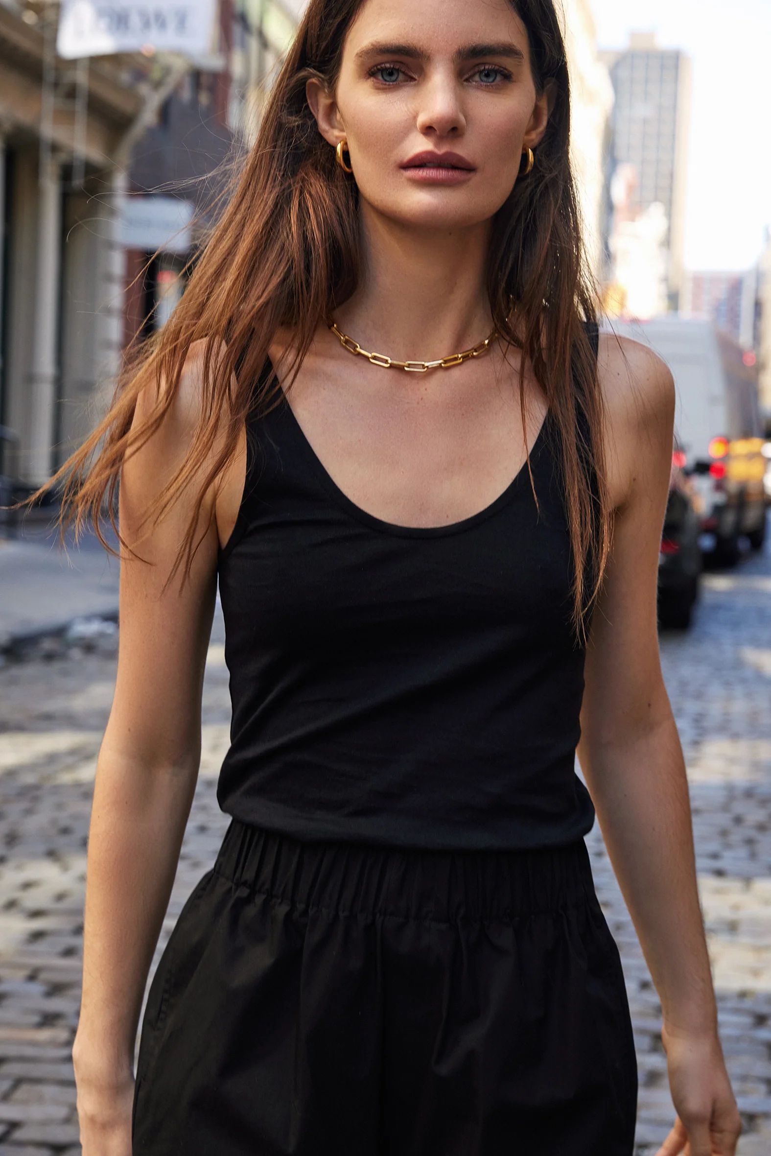 The Iconically Soft Scoop Tank in Black | Sold Out NYC