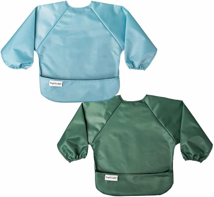 Tiny Twinkle Long Sleeve Bib for Babies & Toddlers | 2-Pack Waterproof Smock Bib for Eating | Mac... | Amazon (US)