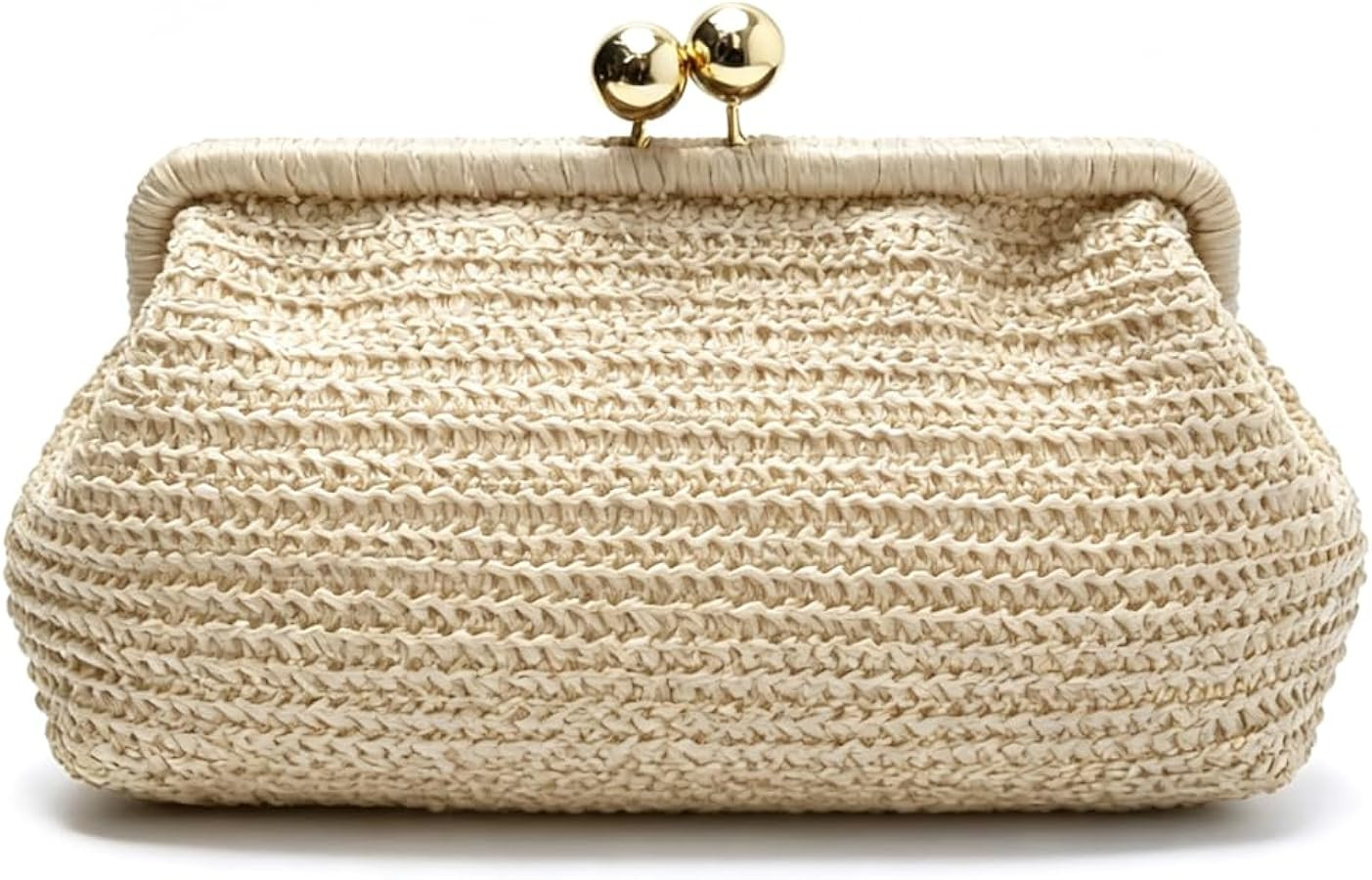 CUXVA Large Straw Clutch Purses Summer Beach Straw Purse for Women Woven Evening Bag | Amazon (US)