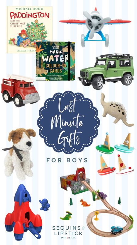 Last minute gifts for boys. From a toy fire truck to a race car track they're sure to love! 

#LTKSeasonal #LTKGiftGuide #LTKHoliday