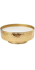 Deco 79 Metal Decorative Candle Jasmine Scented Wide Hammered 60 oz 4 Wick Aromatherapy Candle wi... | Amazon (US)