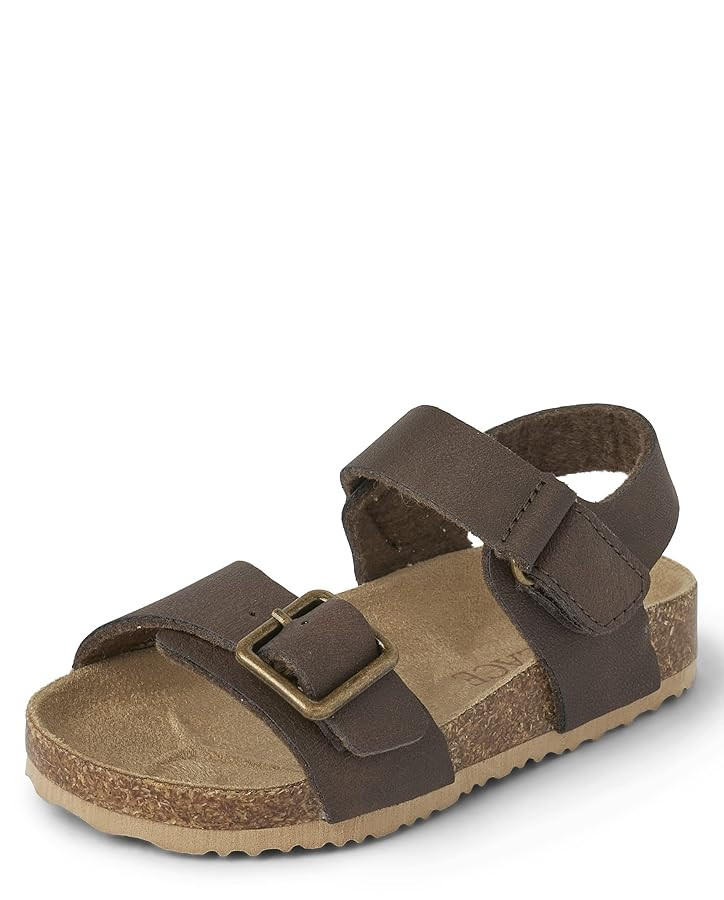 The Children's Place Boy's Baby Toddler Casual Adjustable Double Buckle Flat Sandals Slide | Amazon (US)