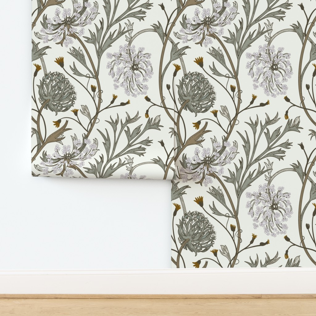Queen Anne color variation background F6F5EC Wallpaper | Spoonflower | Spoonflower