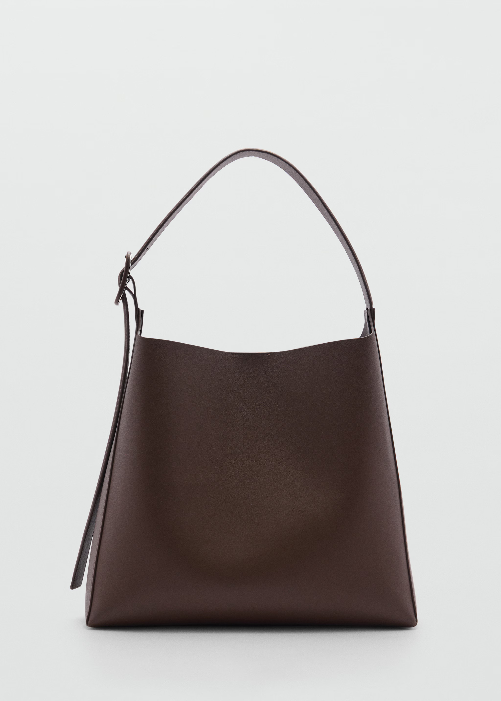 Shopper bag with buckle - Woman | MANGO USA | MANGO (US)