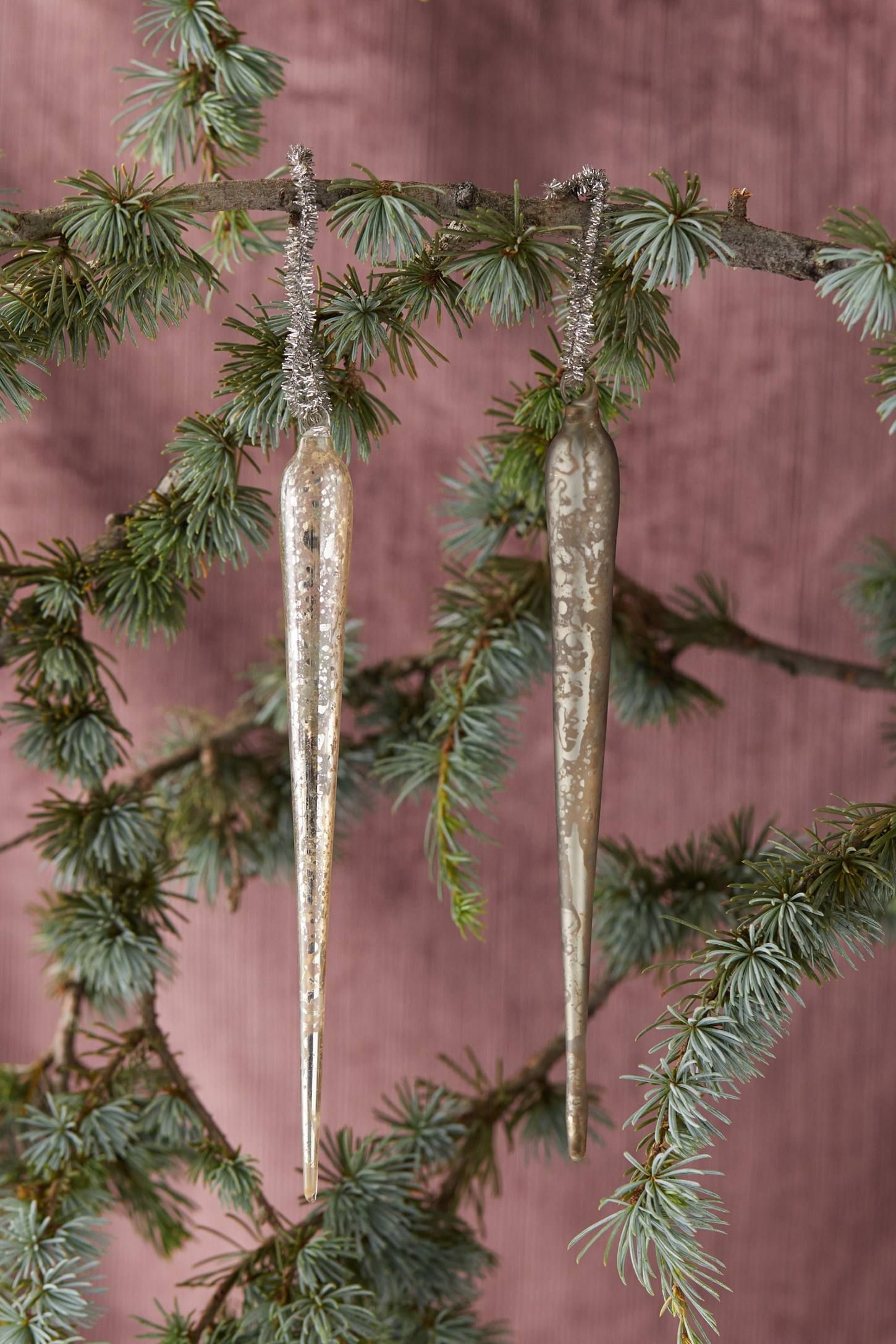 Glass Icicle Ornament Set | Anthropologie (US)
