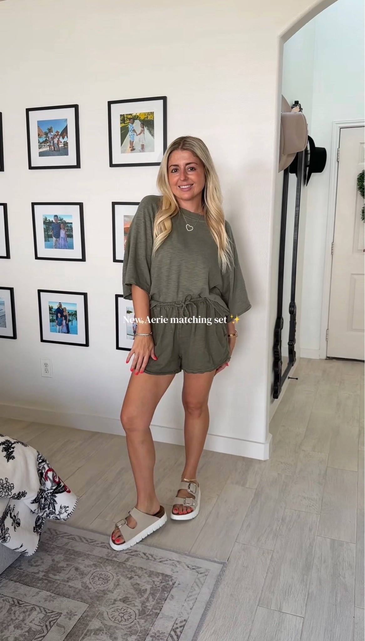 Comfy cute outfit 
New matching set on sale size small
Sandals tts

#LTKootd #LTKSaleAlert