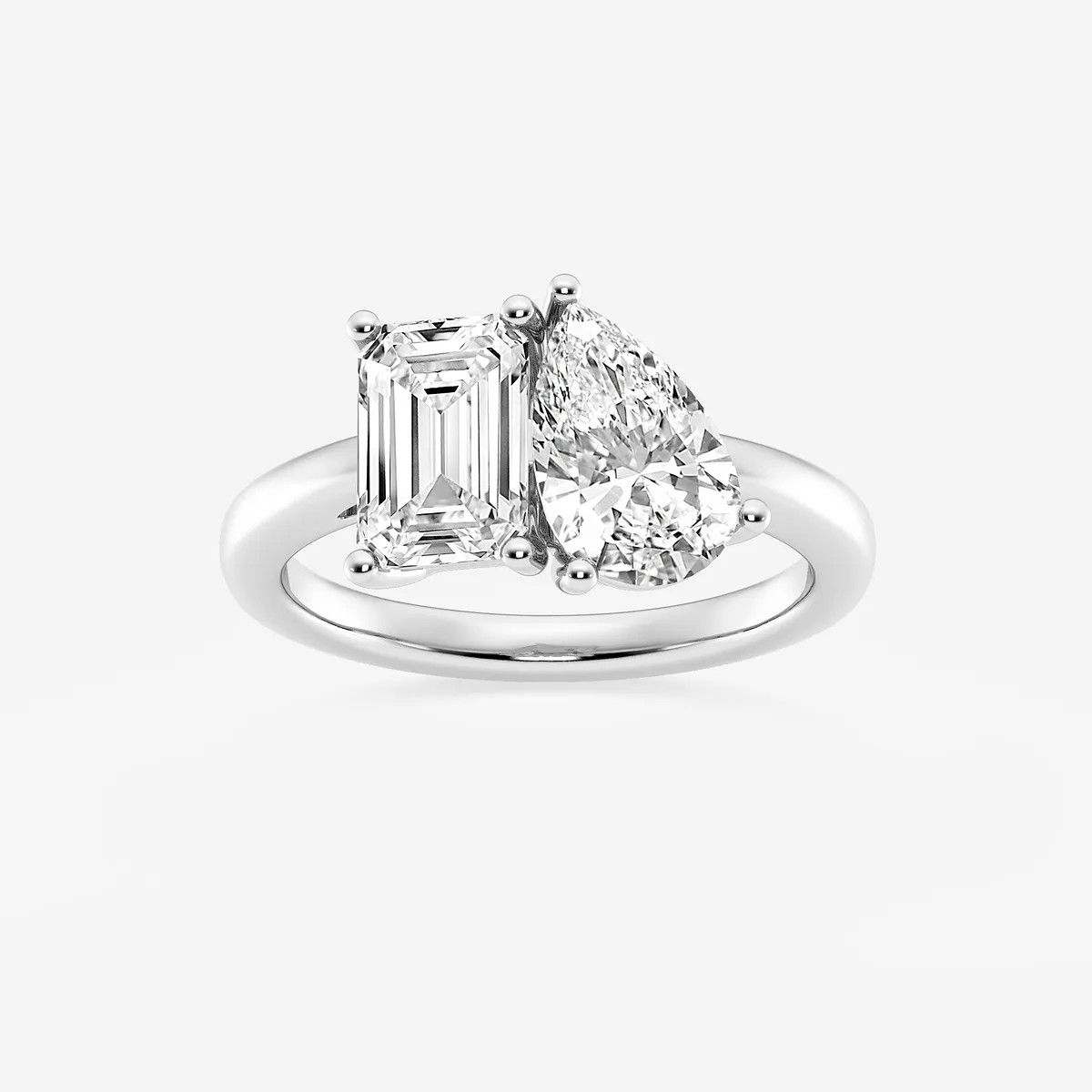 Laurel 4 ctw Toi Et Moi Pear and Emerald Engagement Ring
					    
							
								Platinum, E, V... | Grown Brilliance