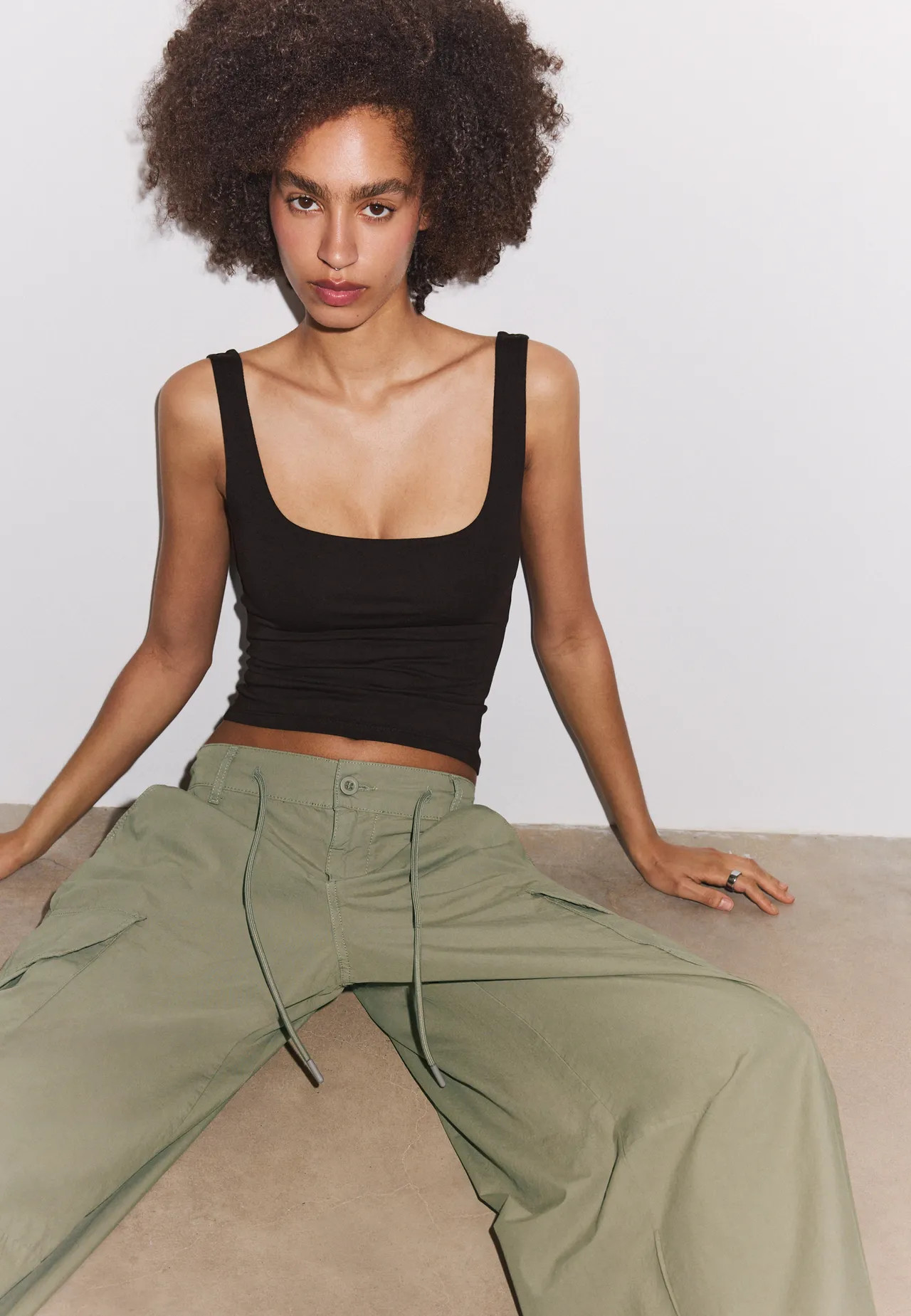 Wide strap top - Women's T-shirts | Stradivarius United Kingdom | Stradivarius (UK)