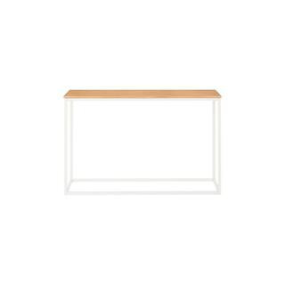 StyleWell Donnelly 48 in. White/Brown Standard Rectangle Wood Console Table CT8008WH - The Home D... | The Home Depot