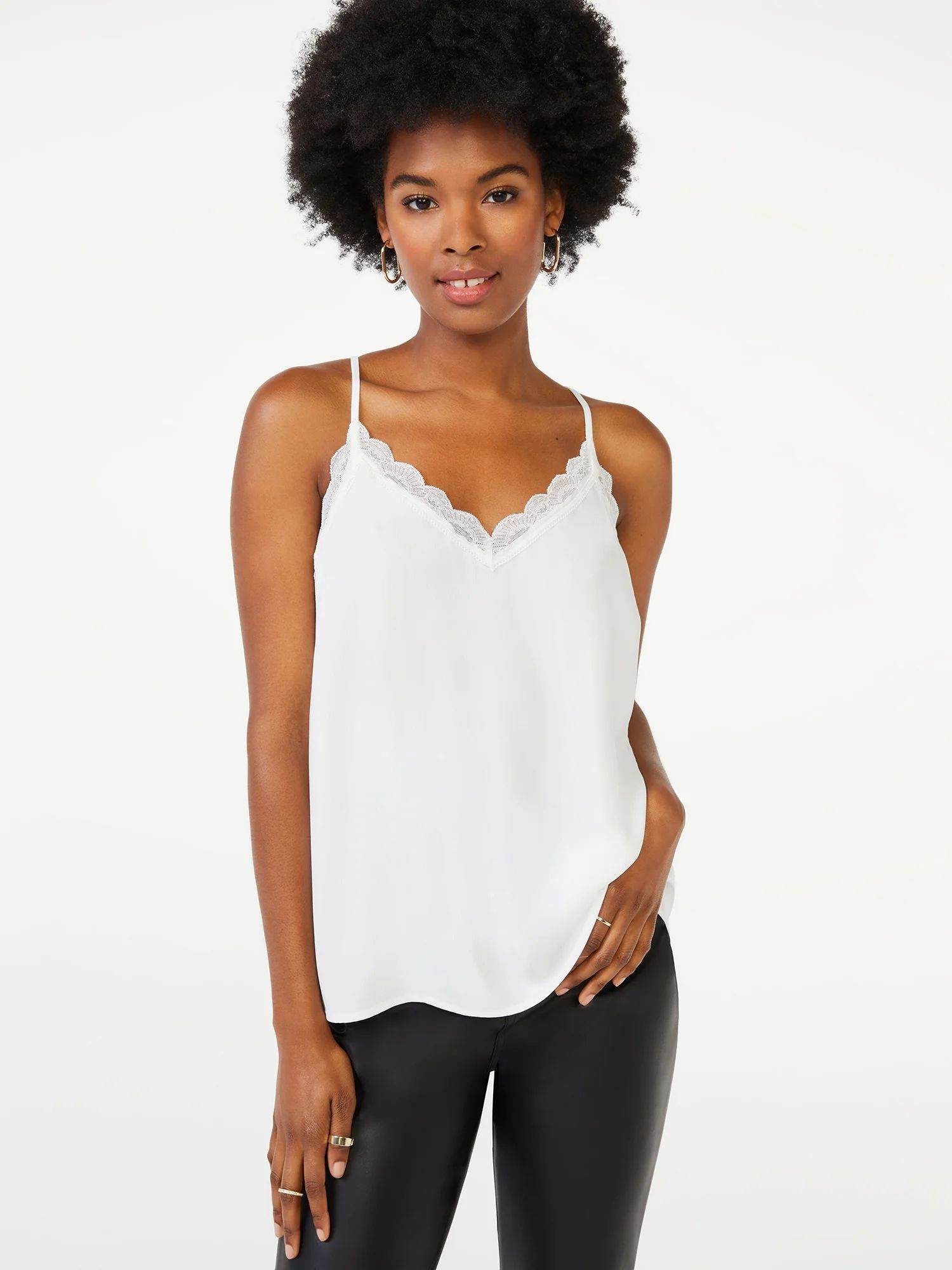 Scoop Women's Cami Top with Lace - Walmart.com | Walmart (US)