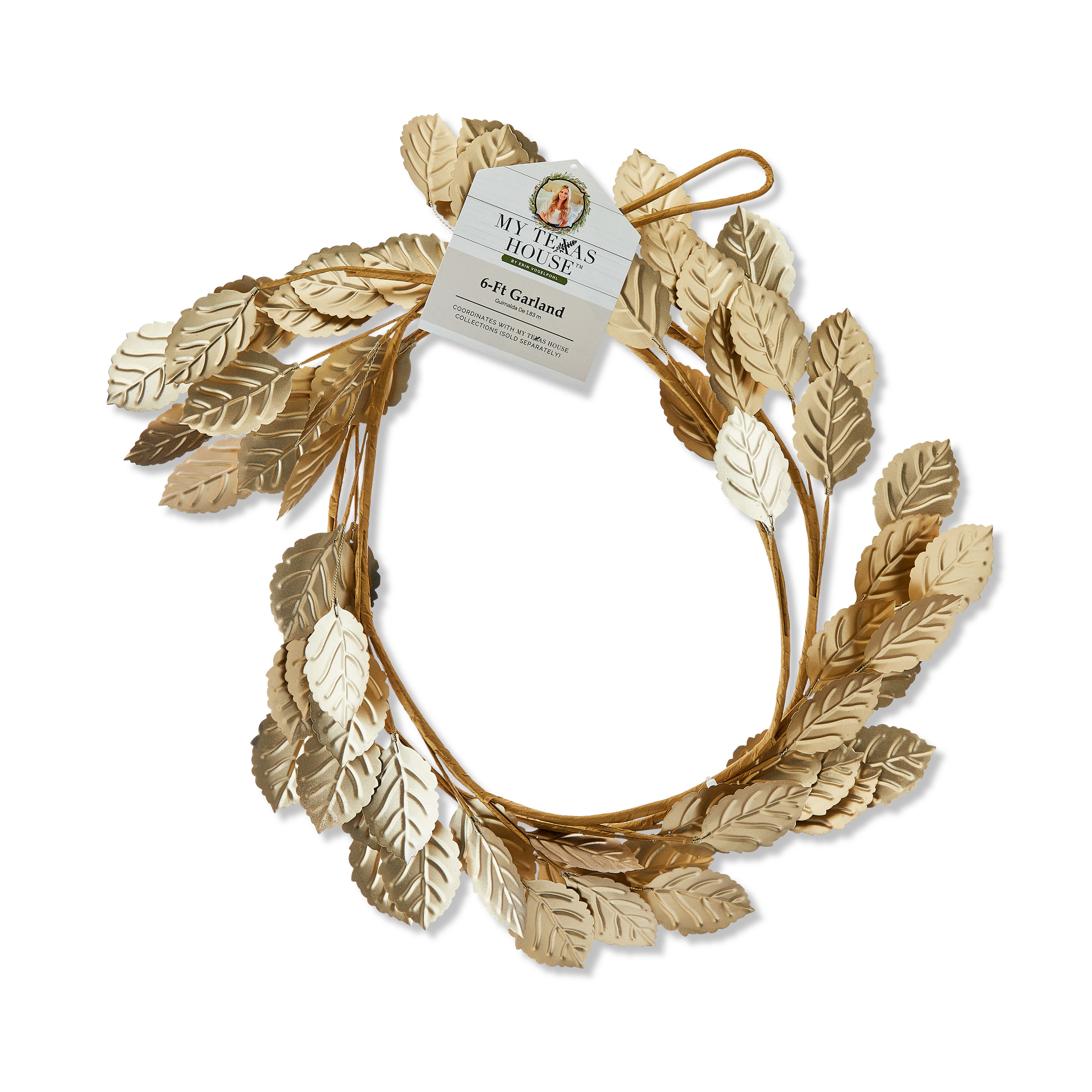 My Texas House Gold Leaf Garland, 72" | Walmart (US)