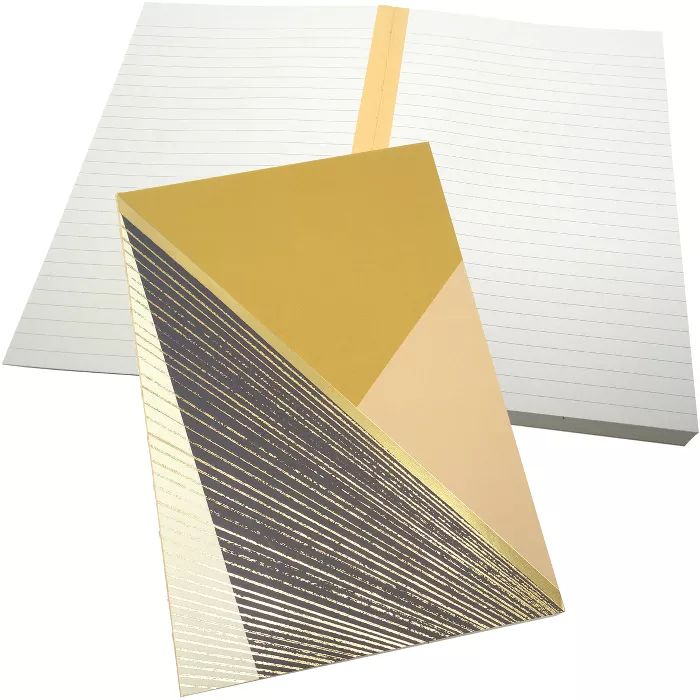 Green Inspired Lined Journal Softcover Geo Burst - Gold | Target