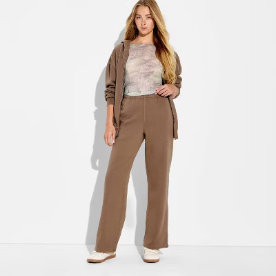 Women's Mid-Rise Wide Leg Sweatpants - Wild Fable™ | Target