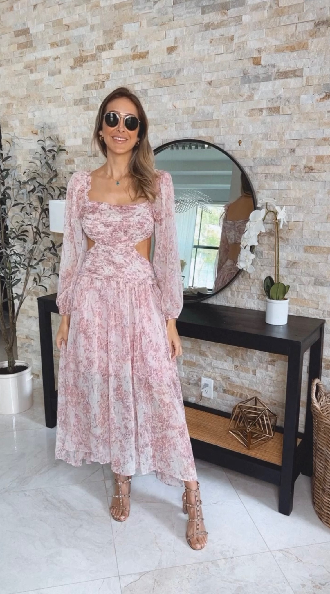 Gorgeous floral cut out dress 
Perfect for your next get away vacation or a perfect spring dress @saks #saks #sakspartner 

#LTKstyletip #LTKshoecrush
