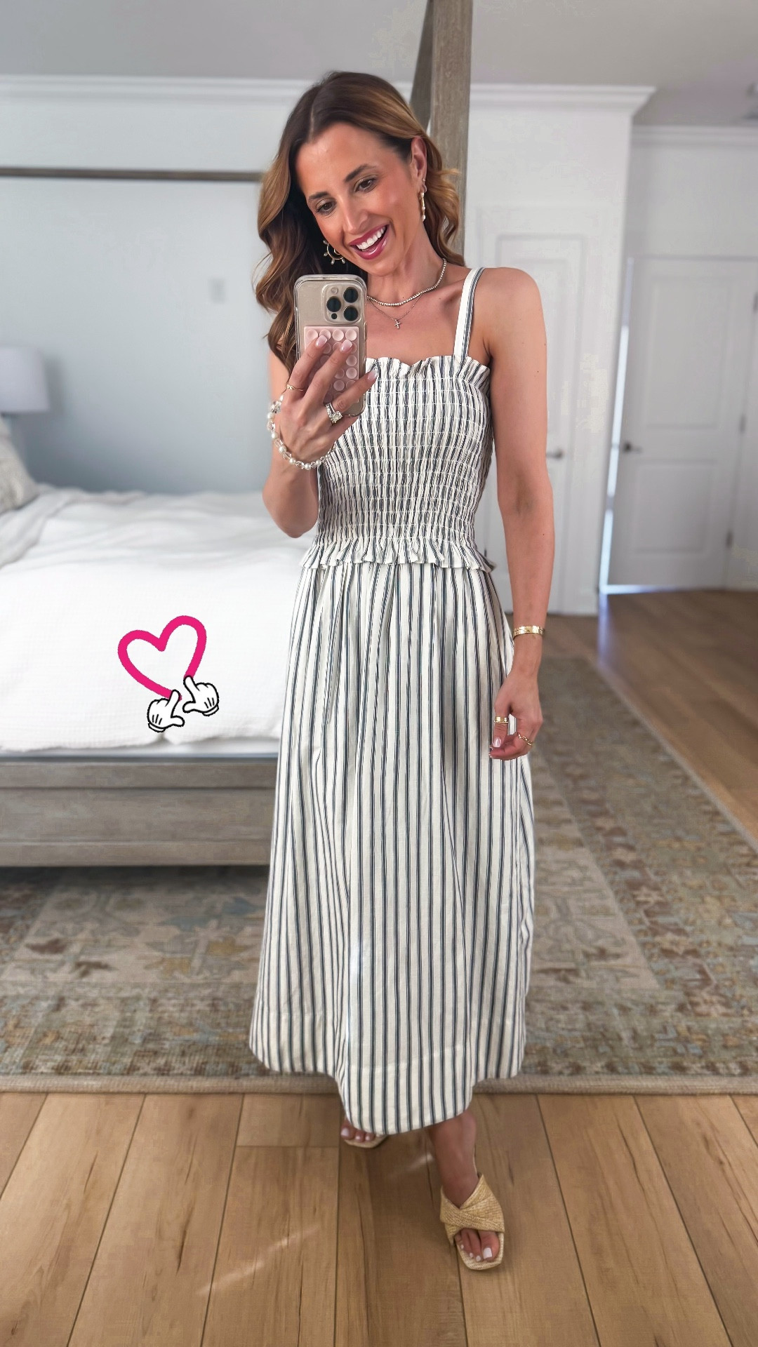 New target arrivals. Wearing XS in striped dress. Has adjustable straps that button on inside of dress. You can also tuck the straps in or cut them off. Neutral wedges are TTS. Coastal outfit. Coastal style. Resort outfit. Resort wear. Spring outfit. Summer dress. Spring dresses

#LTKTravel #LTKootd #LTKspring