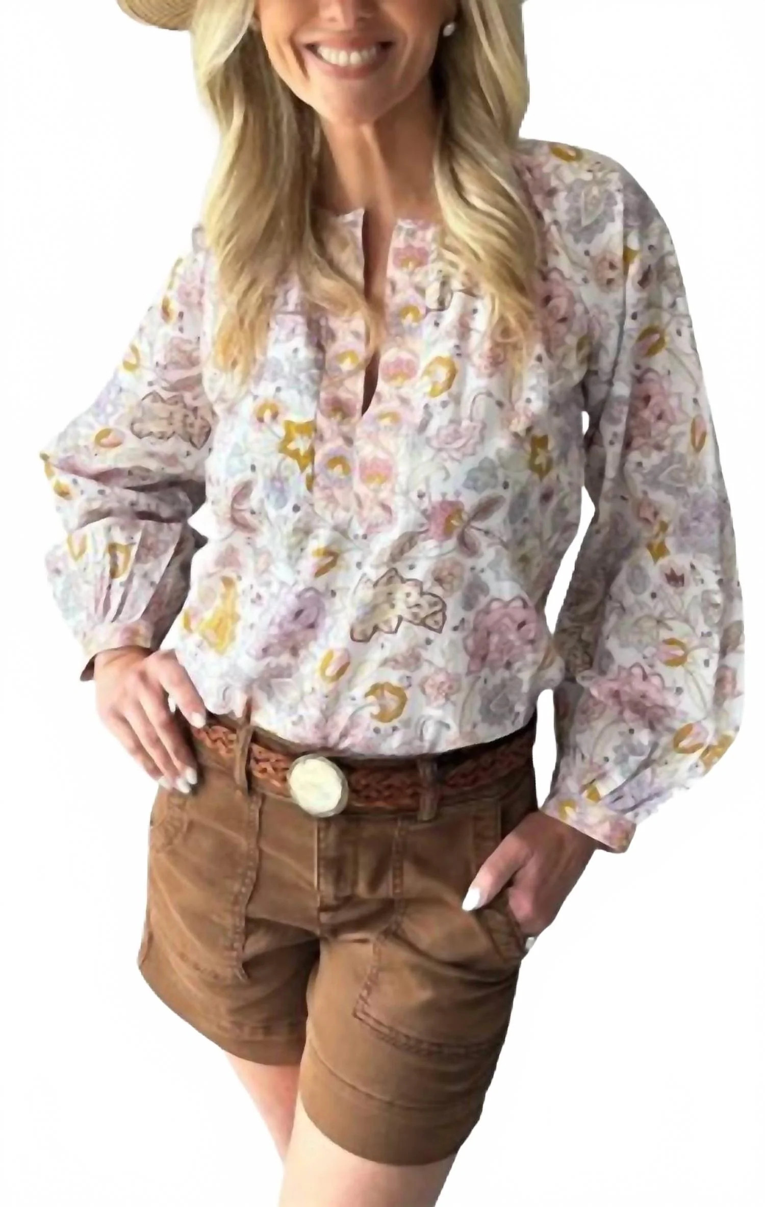 Bea Balloon Sleeves Blouse In Multicolor | Shop Simon