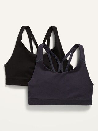 Medium Support Strappy Sports Bra 2-Pack for Women | Old Navy (US)