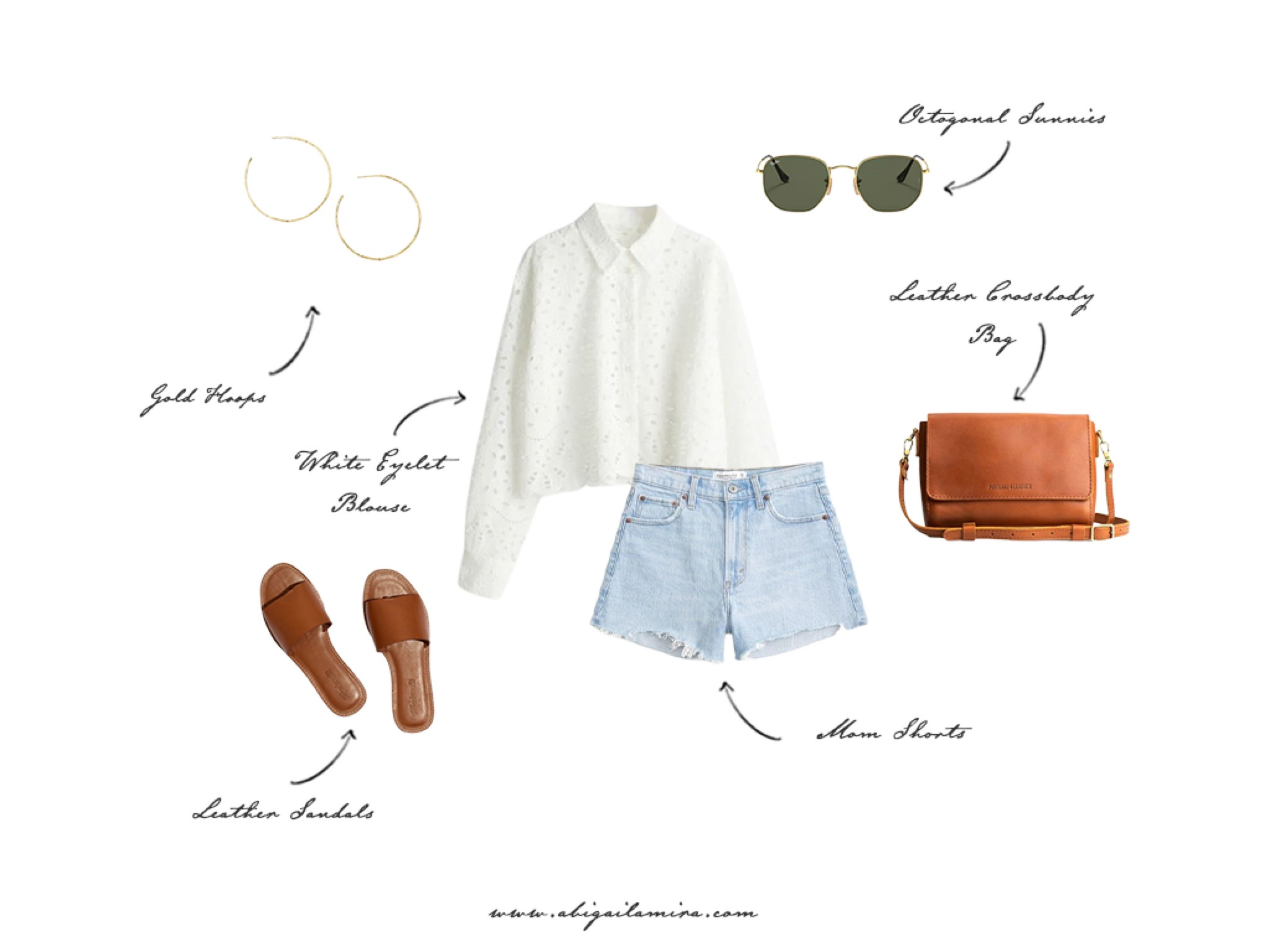 CAN YOU IMAGINE ALL THE PLACES YOU COULD WEAR THIS OUTFIT? SUMMER CONCERTS, WINERY TOURS, LUNCH DATES, AND A DAY AT THE FAIR. THE EYELET BLOUSE IS LOOSE, AIRY, AND GOES PERFECTLY WITH MY FAVORITE "MOM" SHORTS. THE LOOK IS COMPLETE WITH CASUAL LEATHER SANDALS, GOLD HOOPS, A LEATHER CROSSBODY BAG, AND FUN OCTAGONAL SUNGLASSES.

#LTKstyletip #LTKfindsunder100 #LTKSeasonal