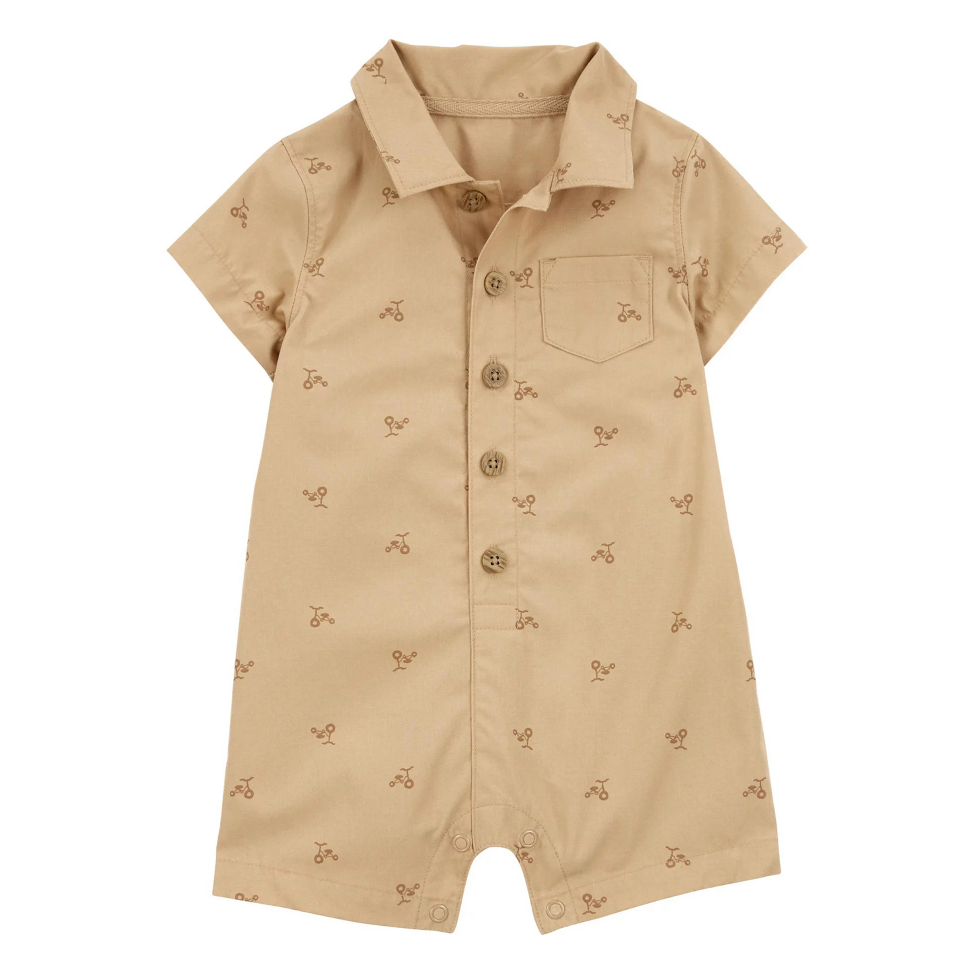 Baby Boy Carter's Button-Front Romper | Kohl's