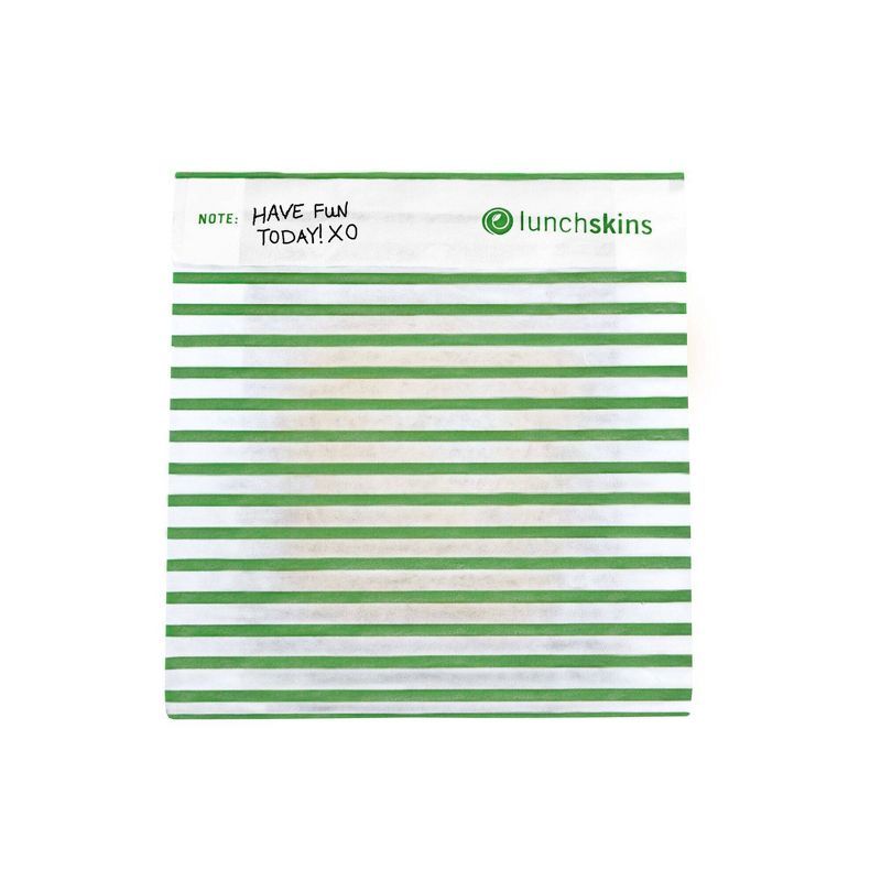 LunchSkins Paper XL Sandwich Bag - Green Stripe - 50ct | Target