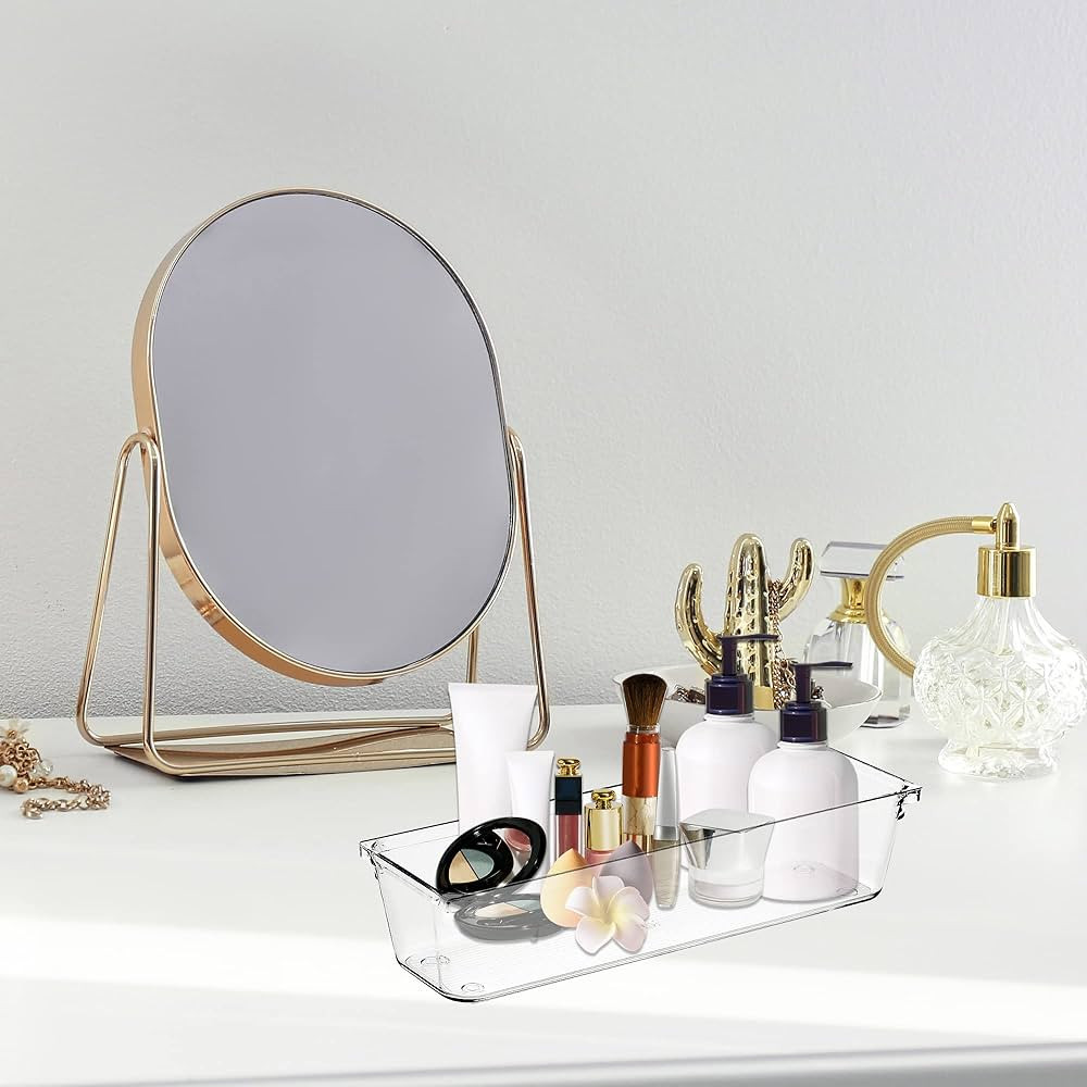 Ravinte 6 Pack Drawer Organizer - 3" X 9" Plastic Storage Bins, Acrylic Organizers with Non-Slip ... | Amazon (US)