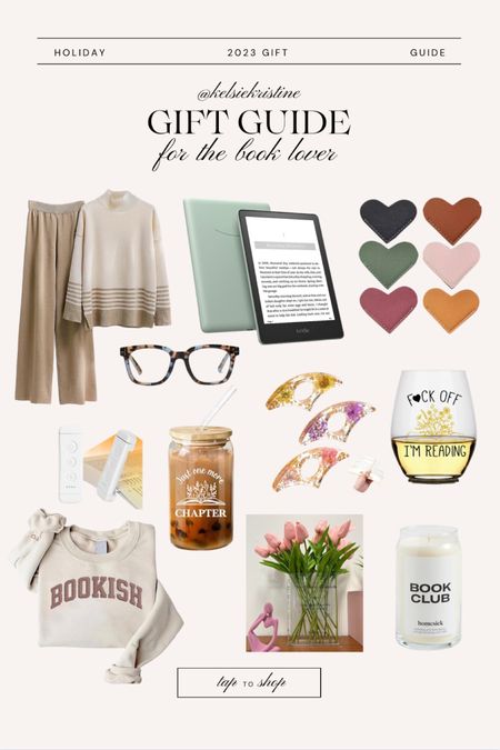 Gift guide for the book lover / Book worn gifts / Gift ideas / Holiday gifts / kindle / blue light blocking glasses /sweatshirt / Candle / Book enthusiast/ amazon finds / found it on Amazon

#LTKGiftGuide #LTKfindsunder50 #LTKfindsunder100
