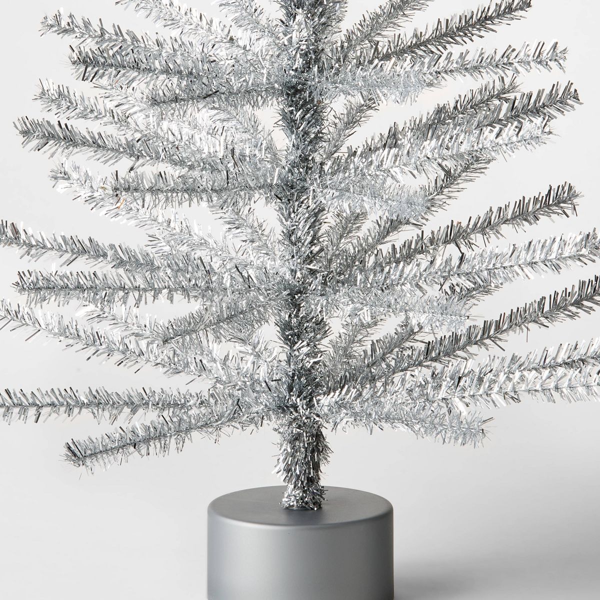 24" Unlit Tinsel Mini Artificial Christmas Tree Silver - Wondershop™ | Target