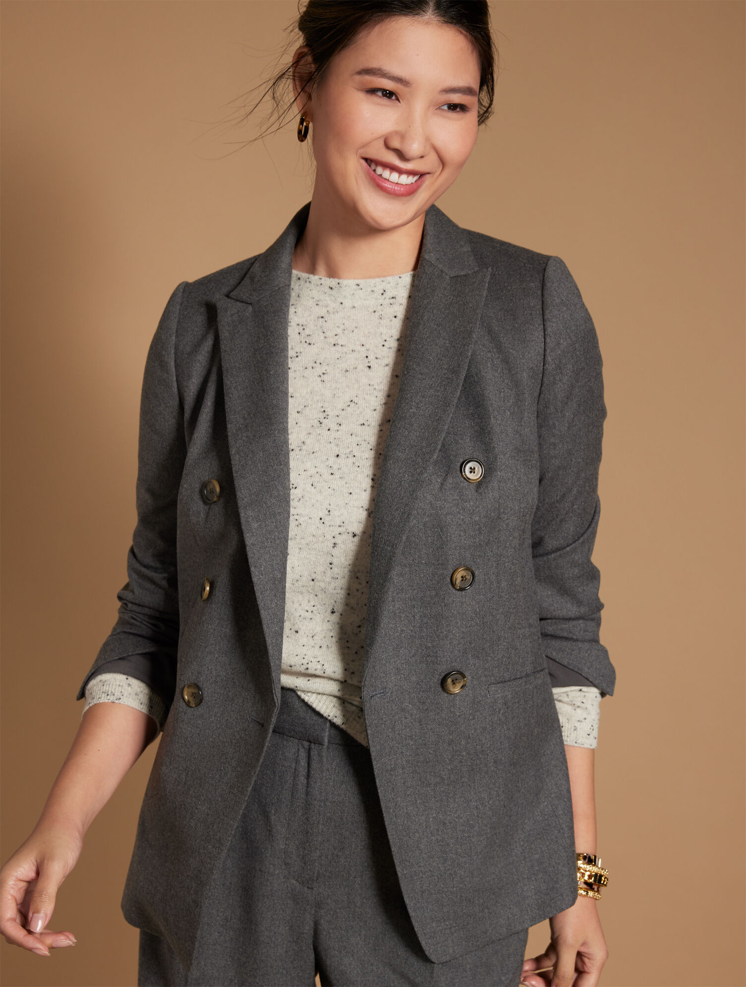 Luxe Italian Stretch Flannel Blazer | Talbots